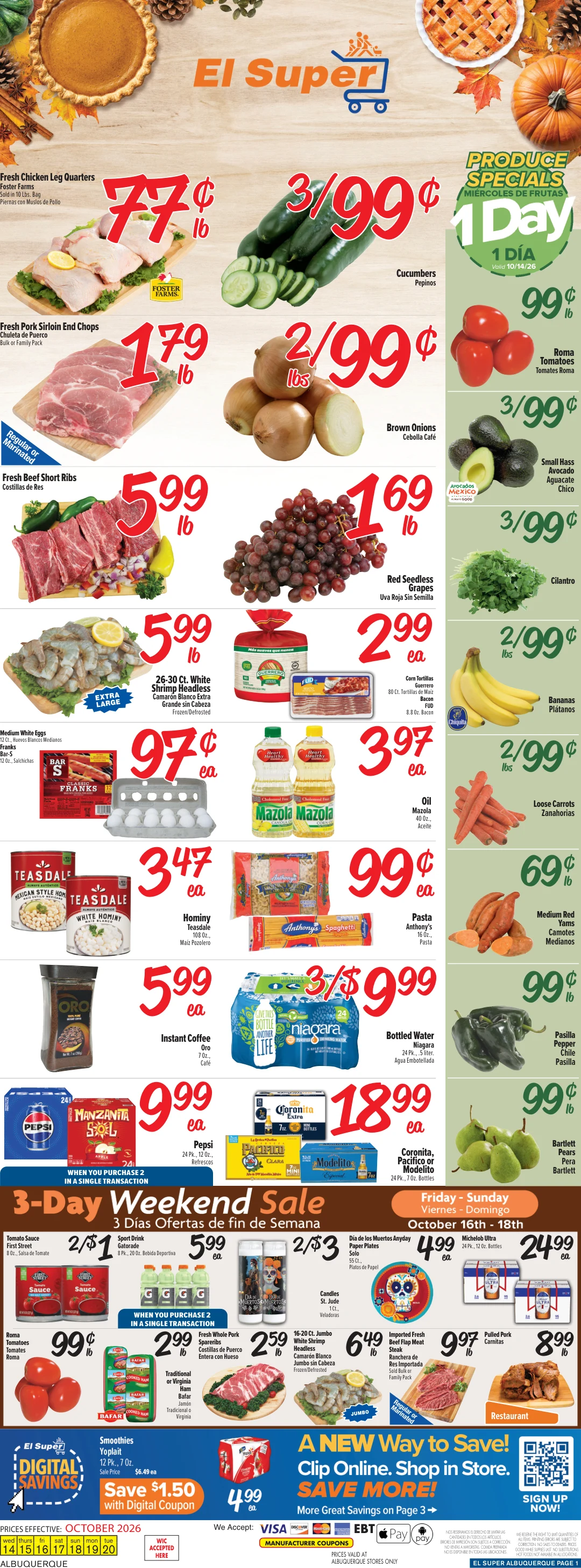 El Super Albuquerque Weekly Ad Savings (10/14/26 - 10/20/26) - Page 1
