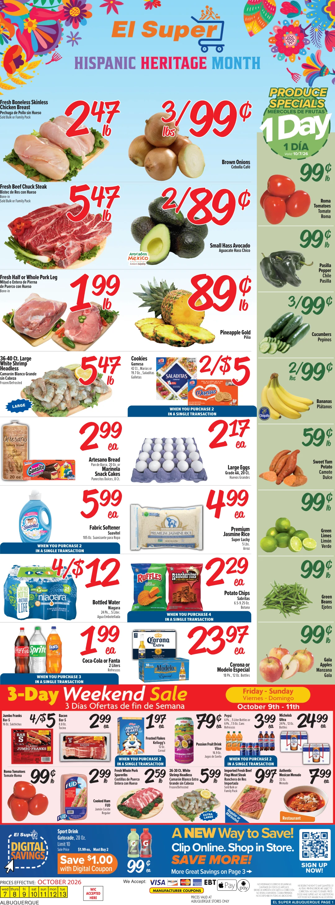 El Super Albuquerque Weekly Ad Savings (10/07/26 - 10/13/26) - Page 1