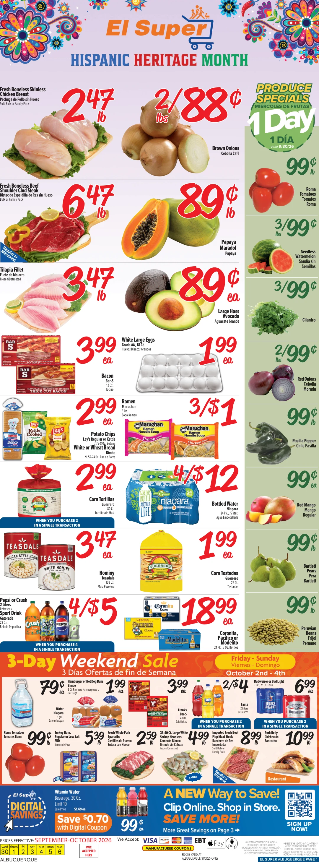 El Super Albuquerque Weekly Ad Savings (09/30/26 - 10/06/26) - Page 1