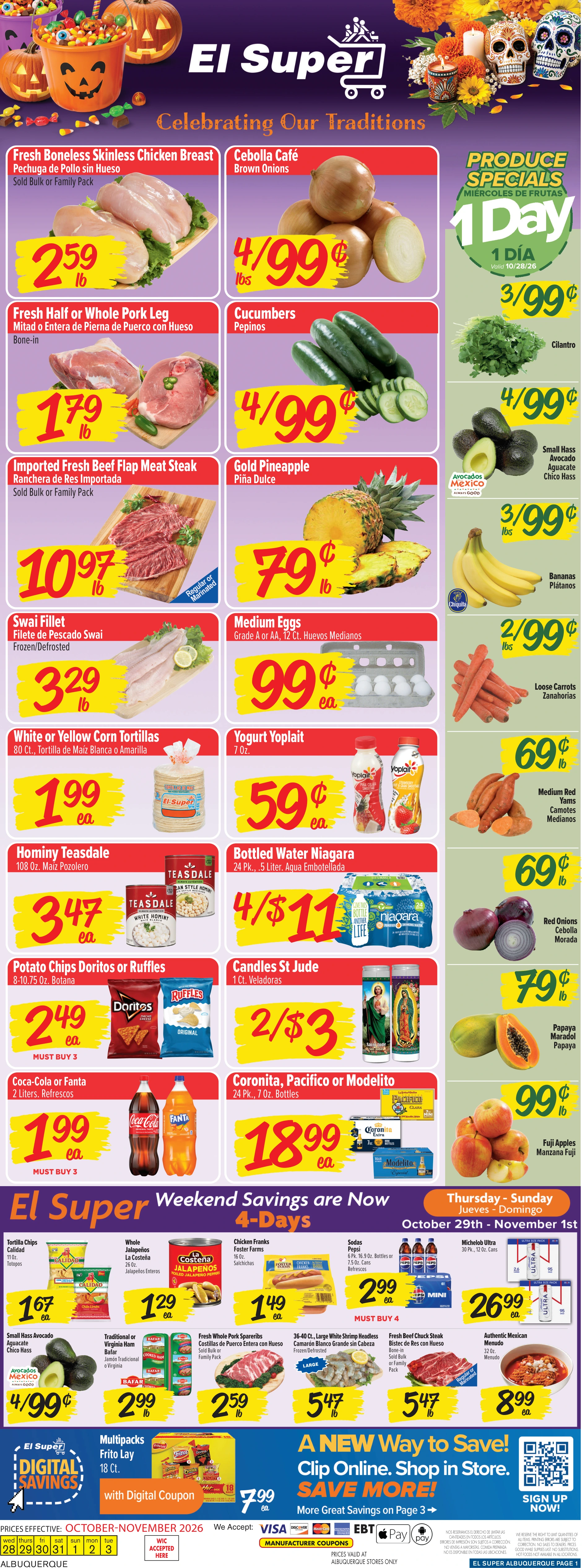 El Super Albuquerque Weekly Ad Savings (10/28/26 - 11/03/26) - Page 1