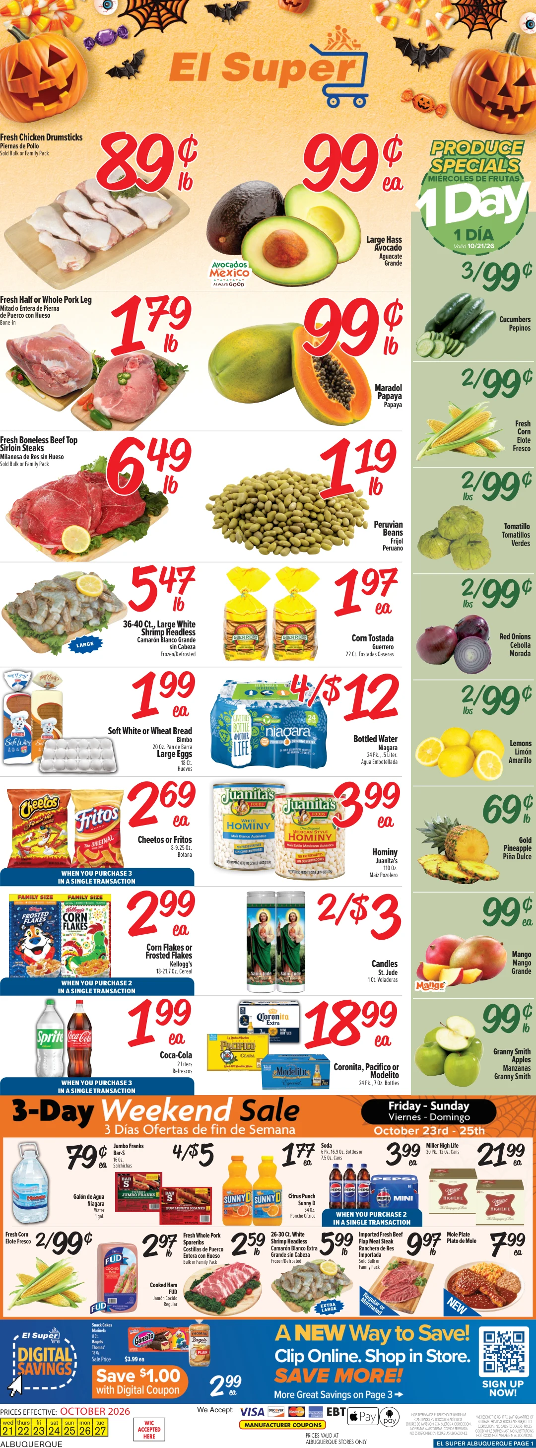 El Super Albuquerque Weekly Ad Savings (10/21/26 - 10/27/26) - Page 1