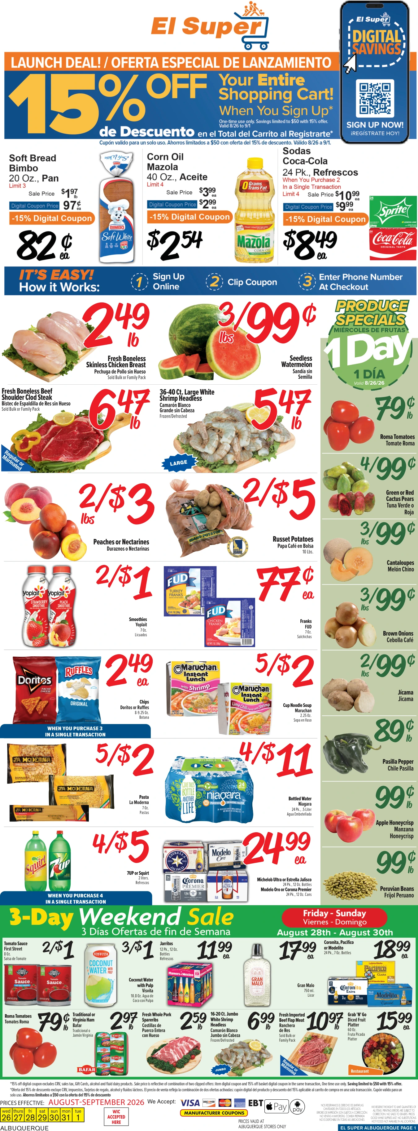El Super Albuquerque Weekly Ad Savings (08/26/26 - 09/01/26) - Page 1