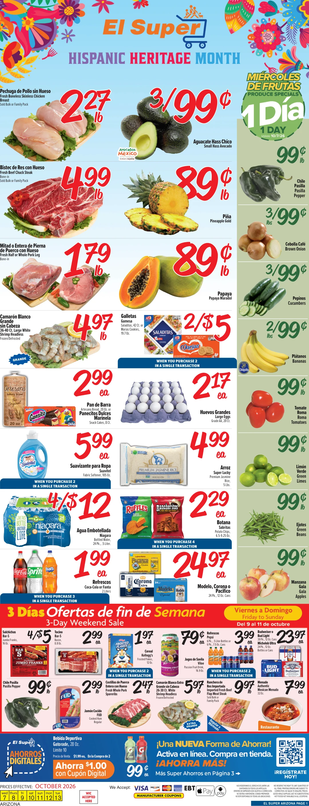 El Super Arizona Weekly Ad Savings (10/07/26 - 10/13/26) - Page 1