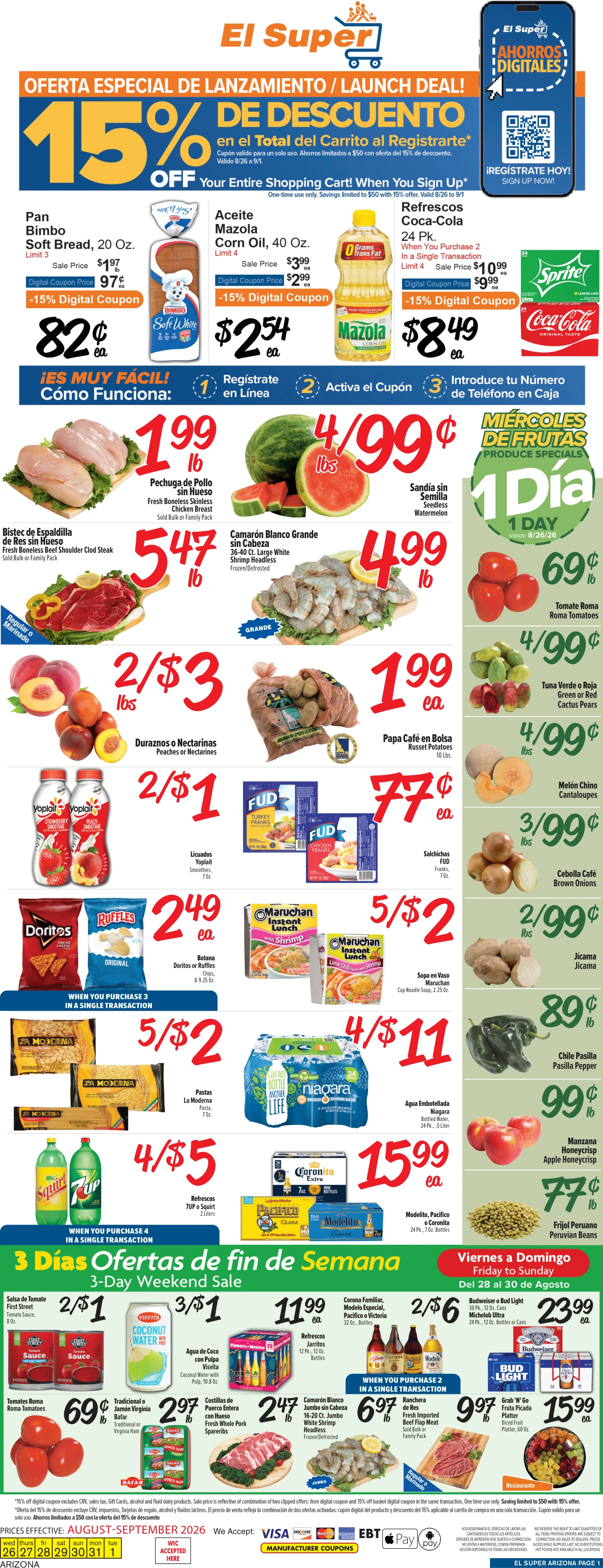El Super Arizona Weekly Ad Savings (08/26/26 - 09/01/26) - Page 1