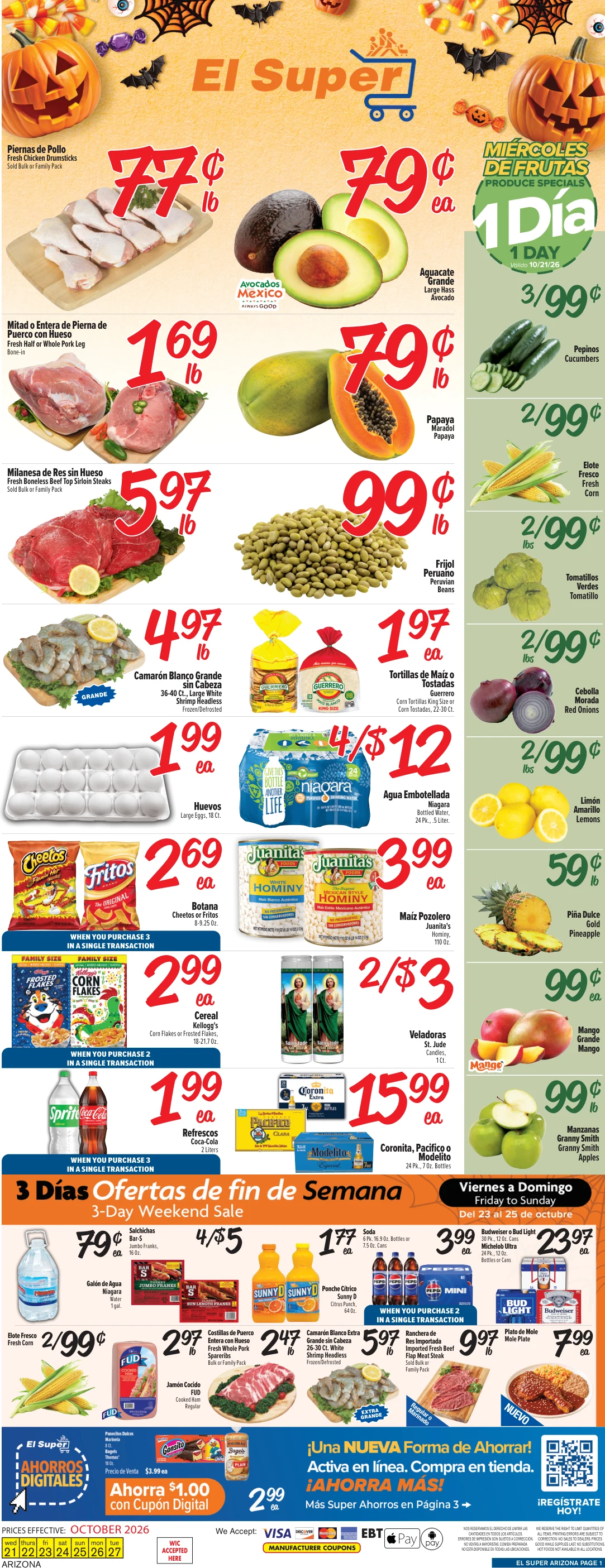 El Super Arizona Weekly Ad Savings (10/21/26 - 10/27/26) - Page 1