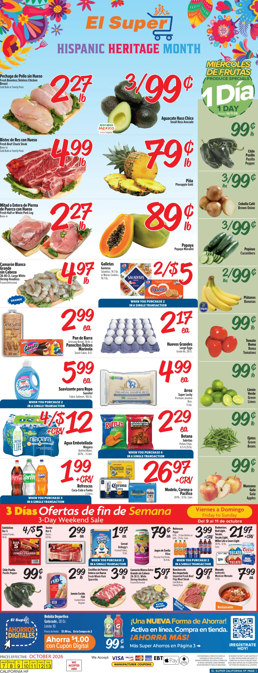 El Super California HF Weekly Ad Savings (10/07/26 - 10/13/26) - Page 1