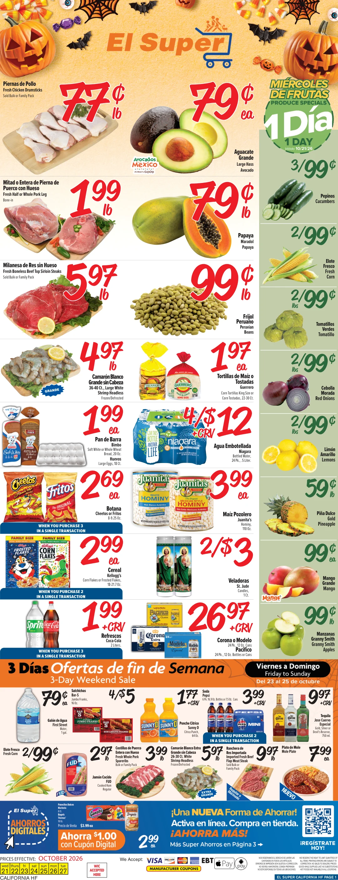 El Super California HF Weekly Ad Savings (10/21/26 - 10/27/26) - Page 1