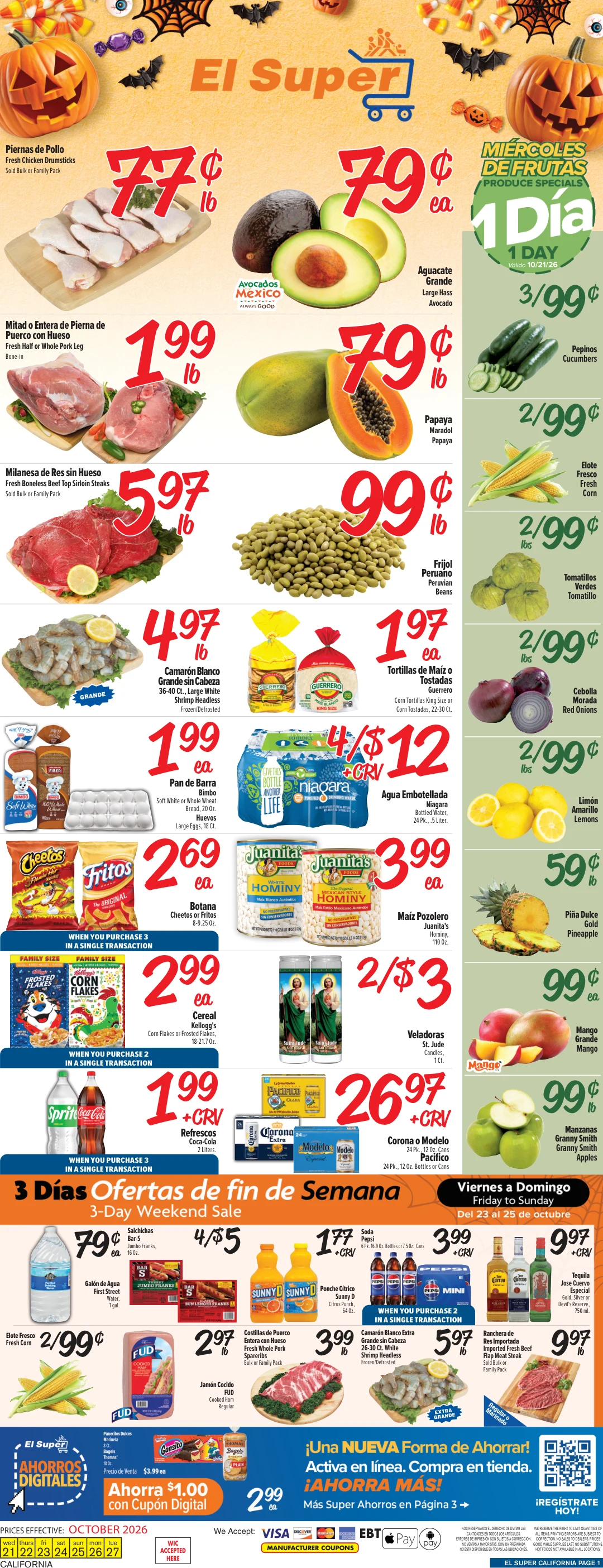 El Super California Weekly Ad Savings (10/21/26 - 10/27/26) - Page 1