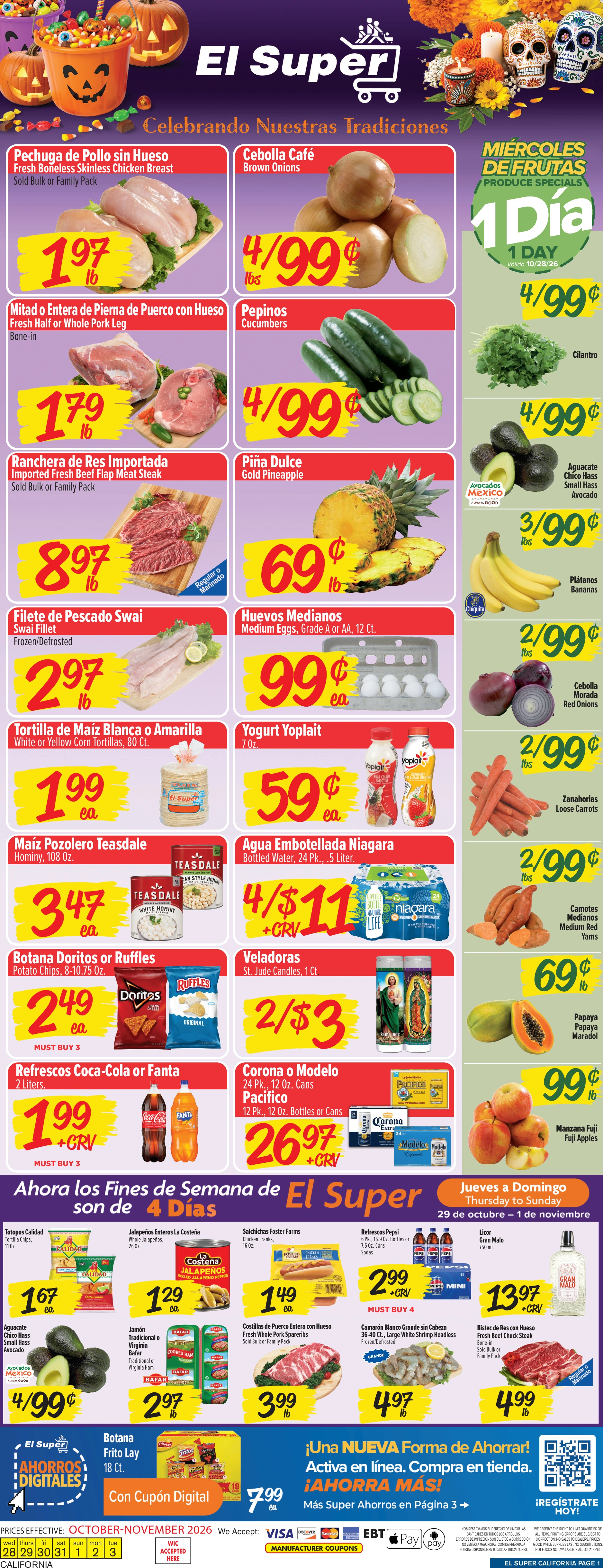 El Super California Weekly Ad Savings (10/28/26 - 11/03/26) - Page 1
