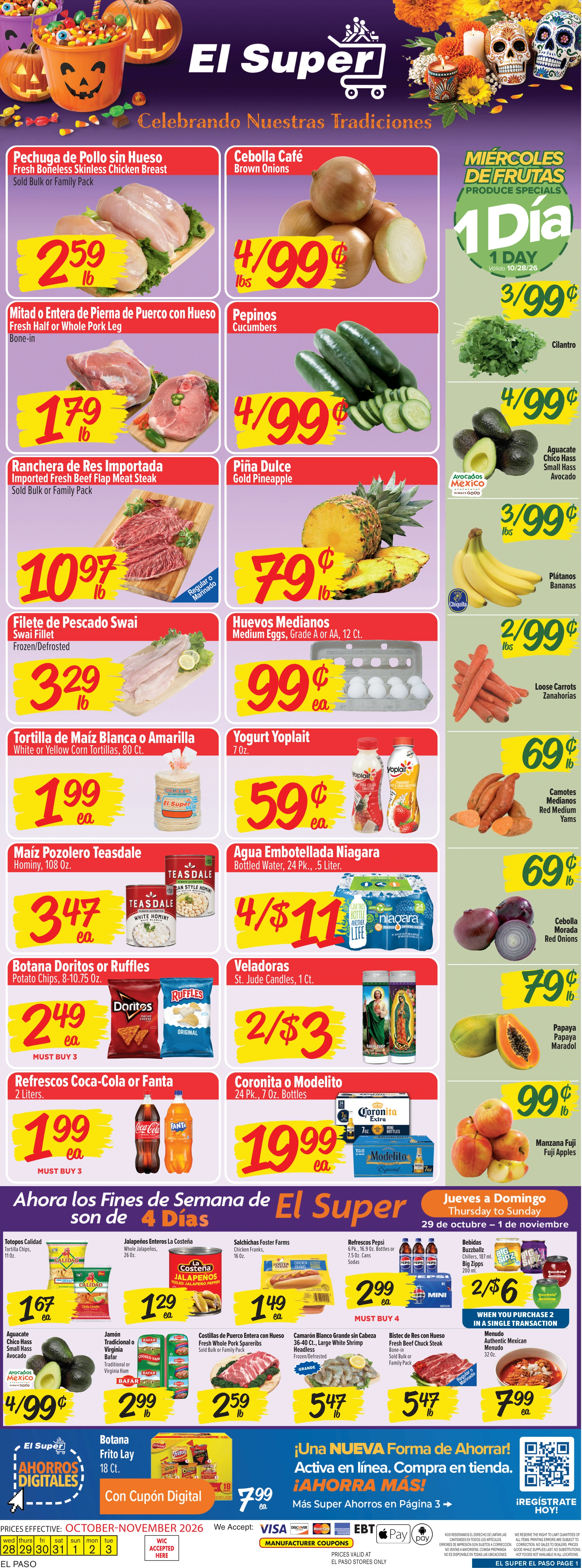 El Super El Paso Weekly Ad Savings (10/28/26 - 11/03/26) - Page 1