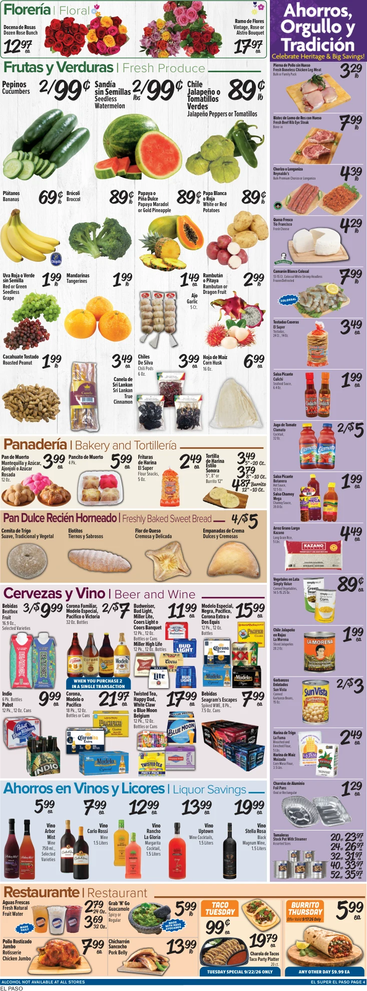 El Super El Paso Weekly Ad Savings (09/16/26 - 09/22/26) - Page 4