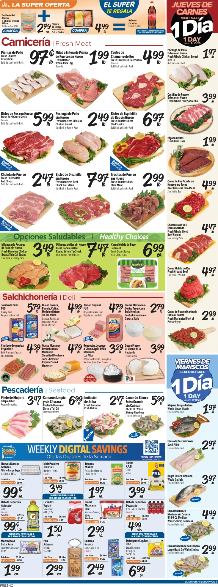 El Super Fresno Weekly Ad Savings (09/09/26 - 09/15/26) - Page 3