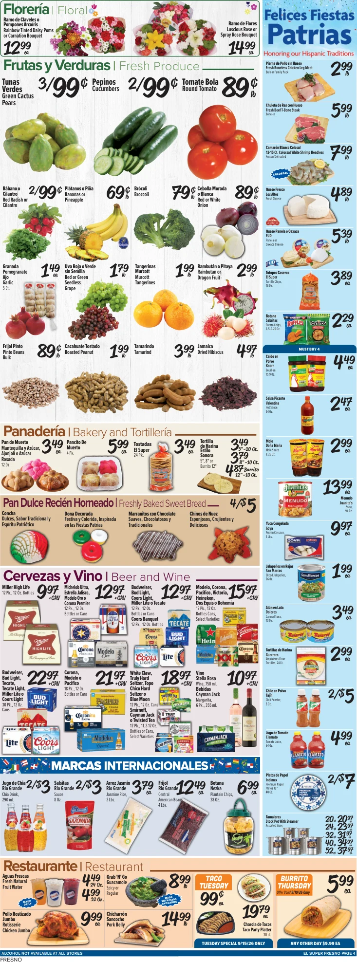 El Super Fresno Weekly Ad Savings (09/09/26 - 09/15/26) - Page 4