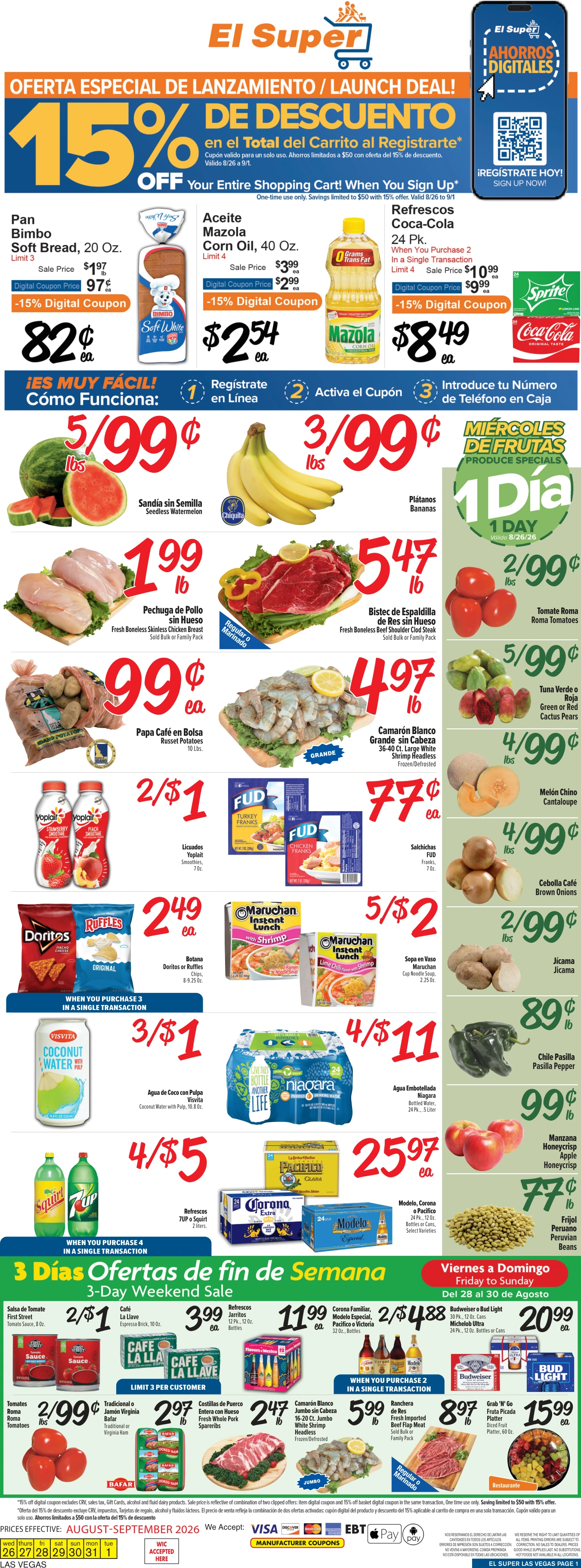 El Super Las Vegas Weekly Ad Savings (08/26/26 - 09/01/26) - Page 1