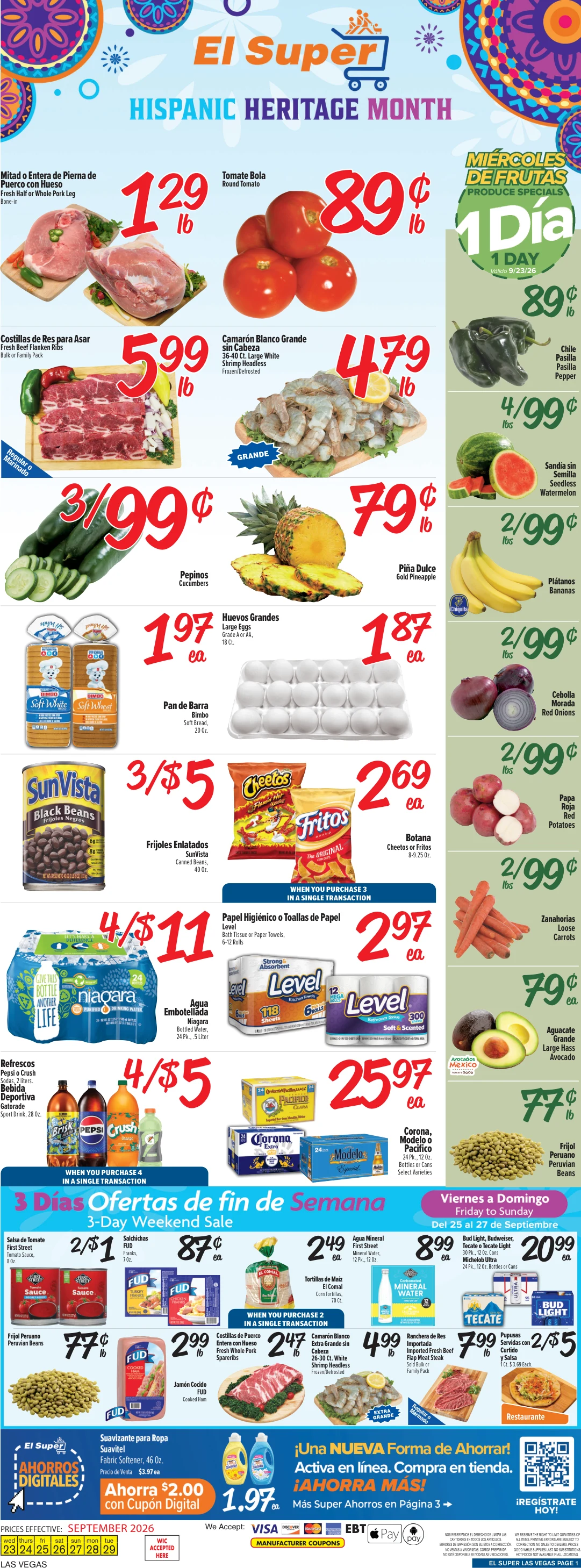 El Super Las Vegas Weekly Ad Savings (09/23/26 - 09/29/26) - Page 1