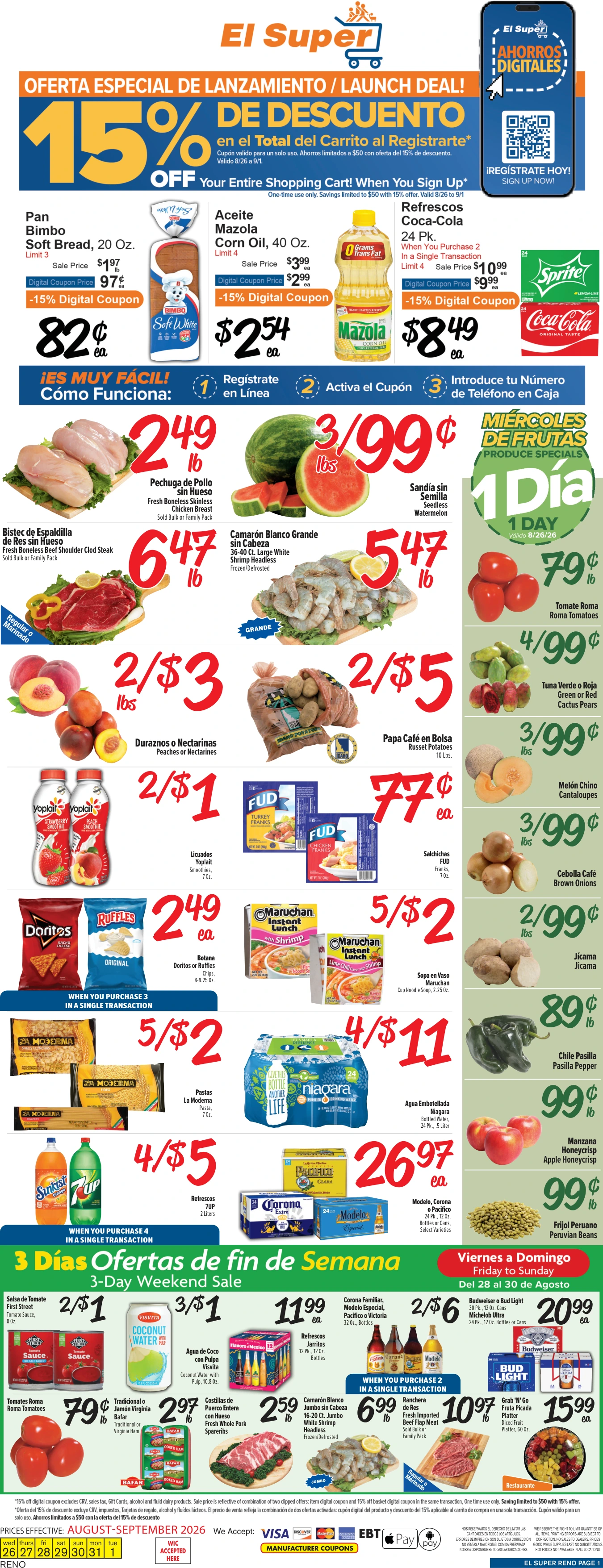 El Super Reno Weekly Ad Savings (08/26/26 - 09/01/26) - Page 1