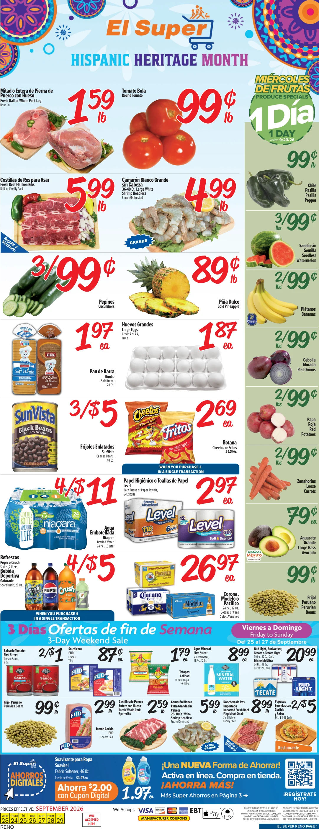 El Super Reno Weekly Ad Savings (09/23/26 - 09/29/26) - Page 1