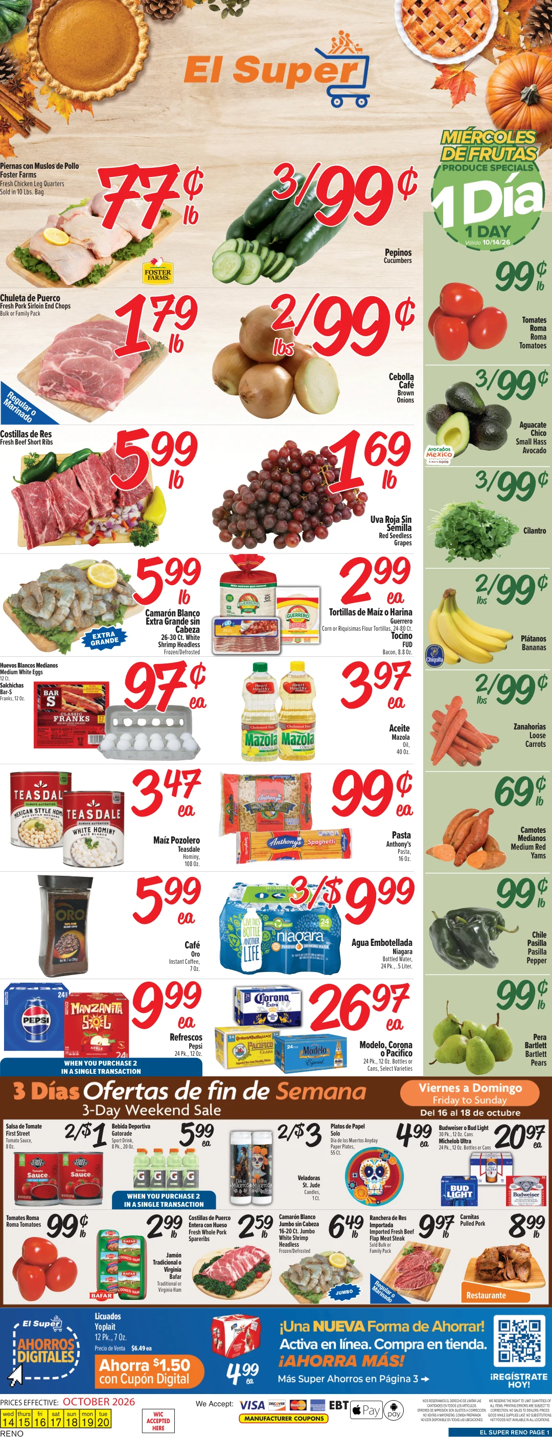El Super Reno Weekly Ad Savings (10/14/26 - 10/20/26) - Page 1