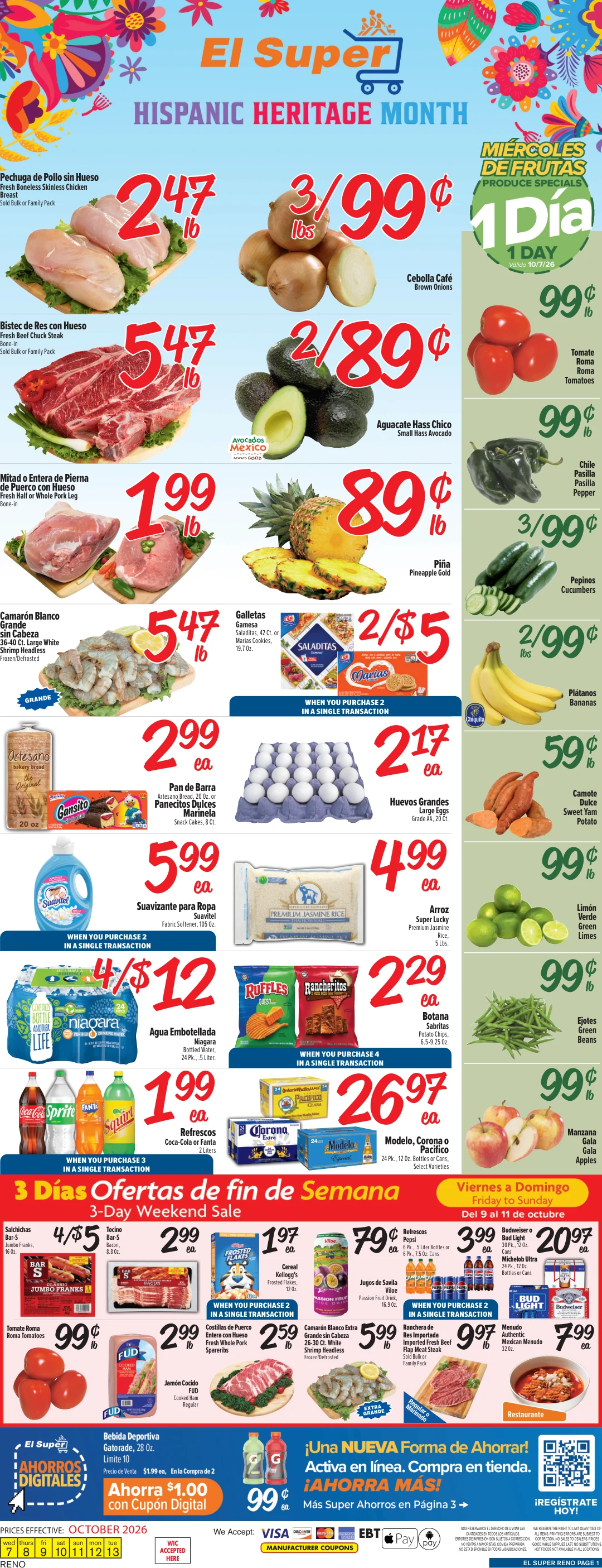 El Super Reno Weekly Ad Savings (10/07/26 - 10/13/26) - Page 1
