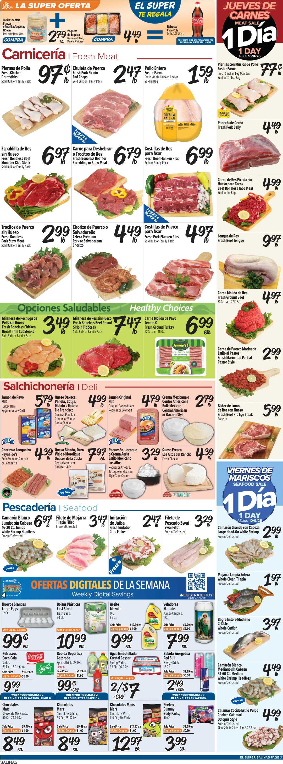 El Super Salinas Weekly Ad Savings (10/07/26 - 10/13/26) - Page 3