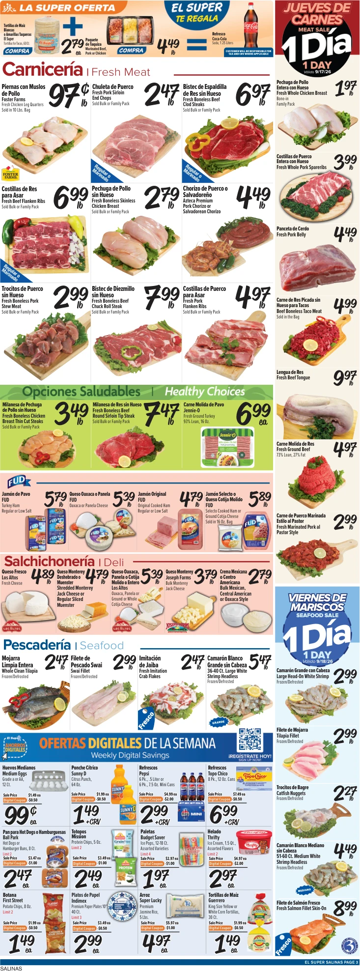 El Super Salinas Weekly Ad Savings (09/16/26 - 09/22/26) - Page 3