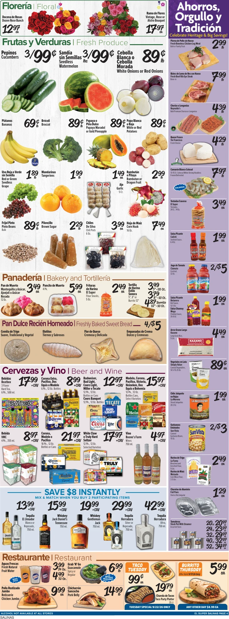 El Super Salinas Weekly Ad Savings (09/16/26 - 09/22/26) - Page 4