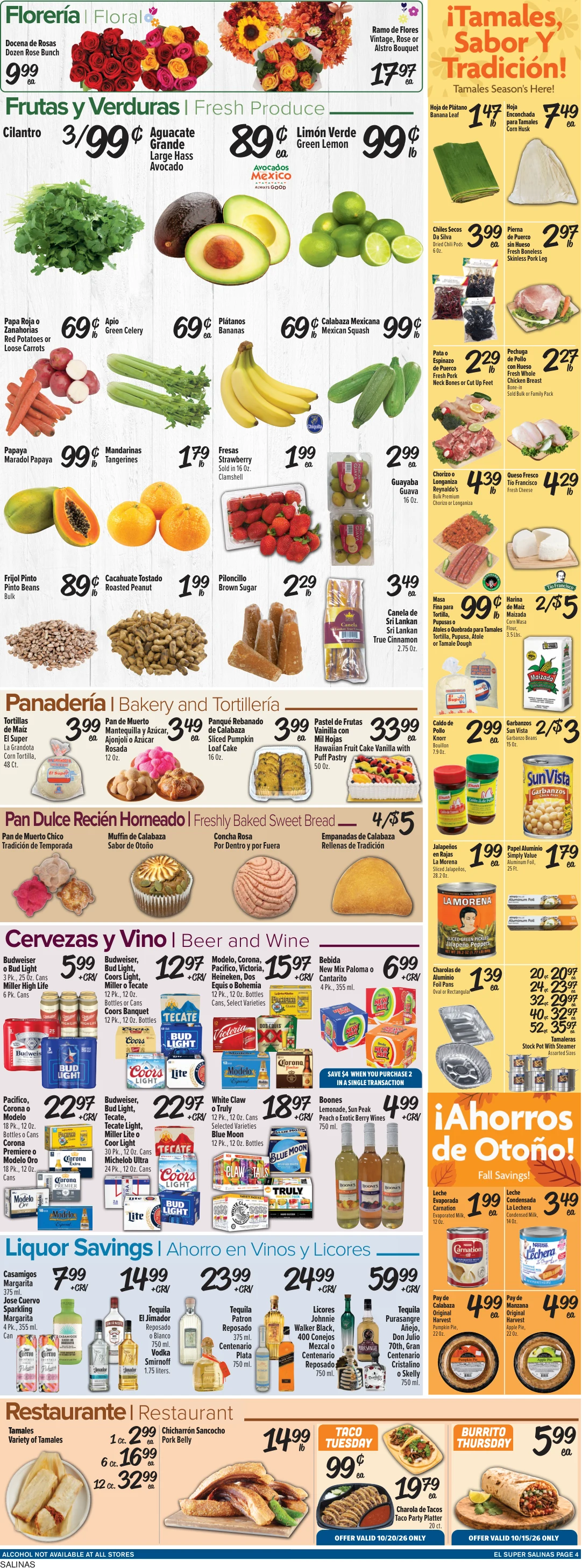 El Super Salinas Weekly Ad Savings (10/14/26 - 10/20/26) - Page 4