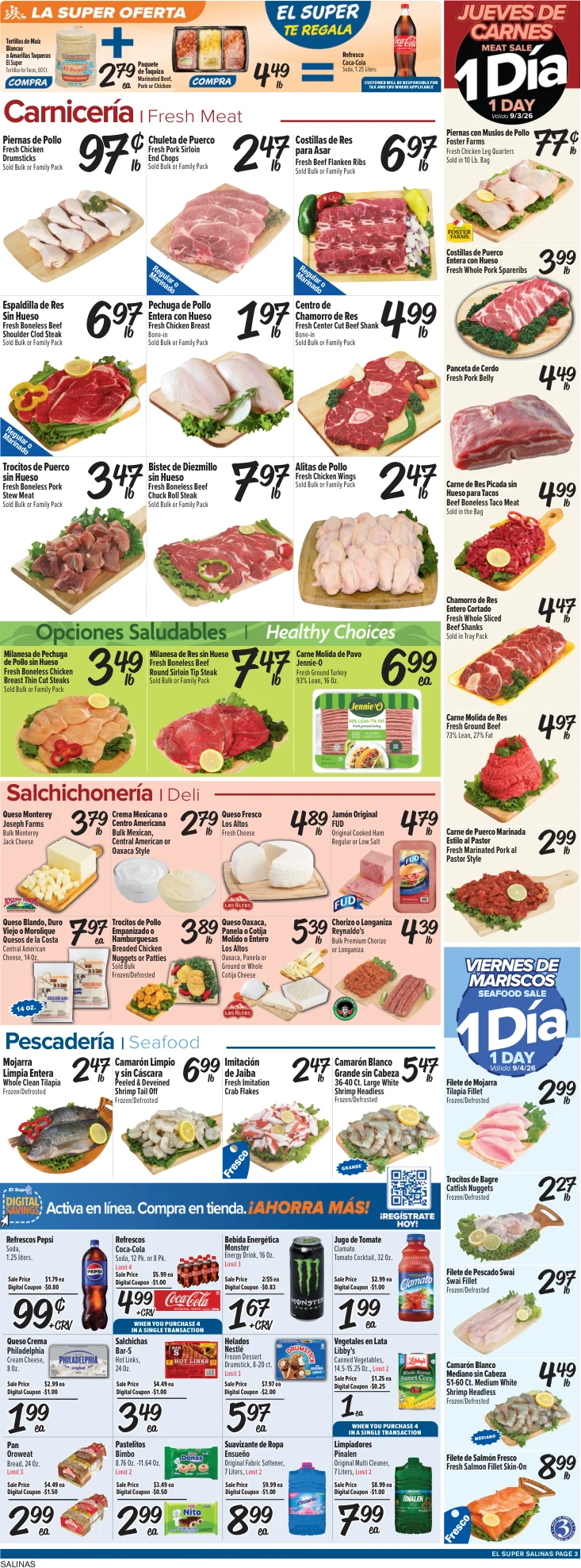 El Super Salinas Weekly Ad Savings (09/02/26 - 09/08/26) - Page 3