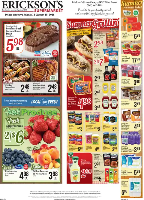 Erickson's Thriftway Weekly Ad