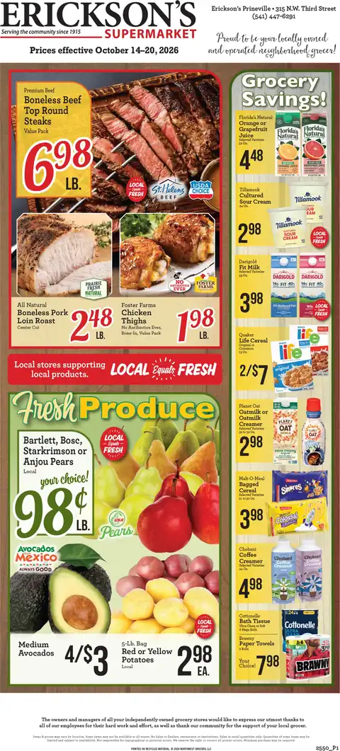 Erickson's Thriftway Weekly Ad