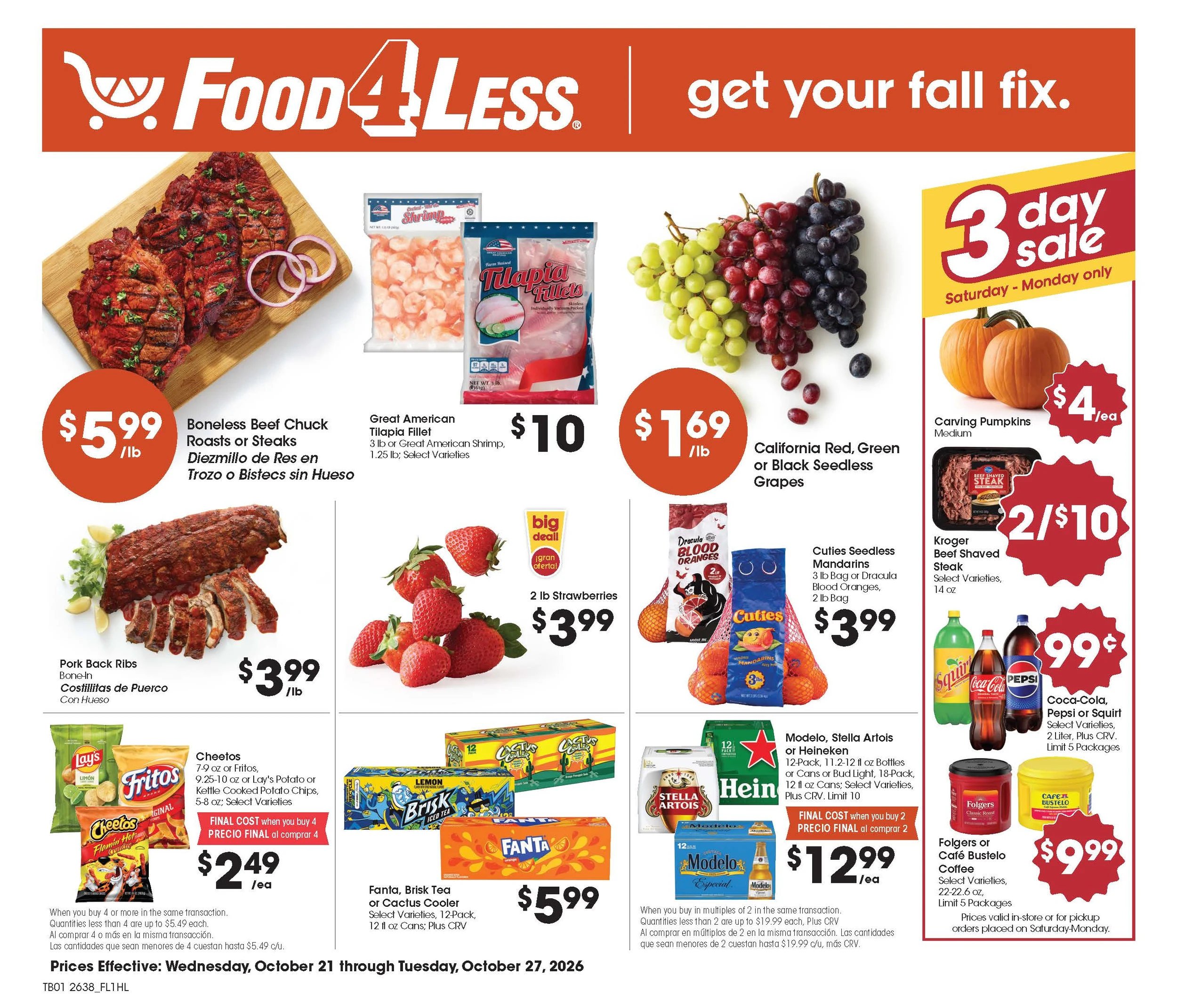 Food 4 Less Cathedral City Marketplace Weekly Ad Print - Page 1