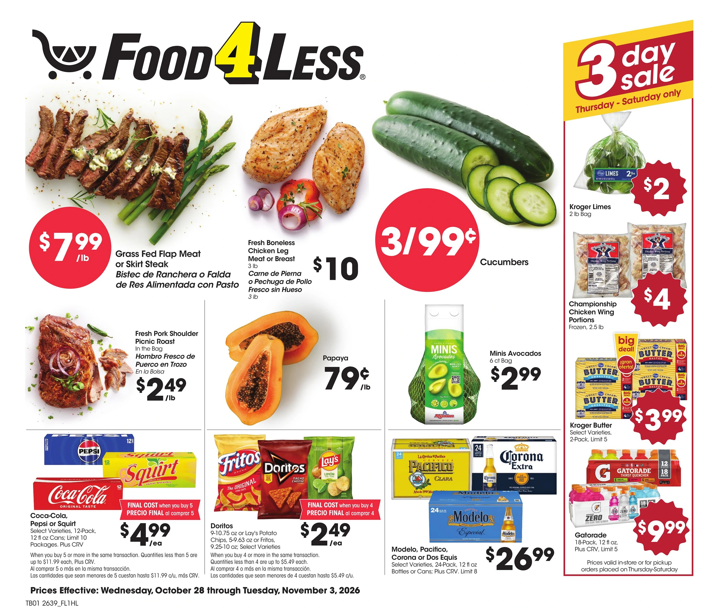 Food 4 Less Cathedral City Marketplace California Weekly Ad - Page 1