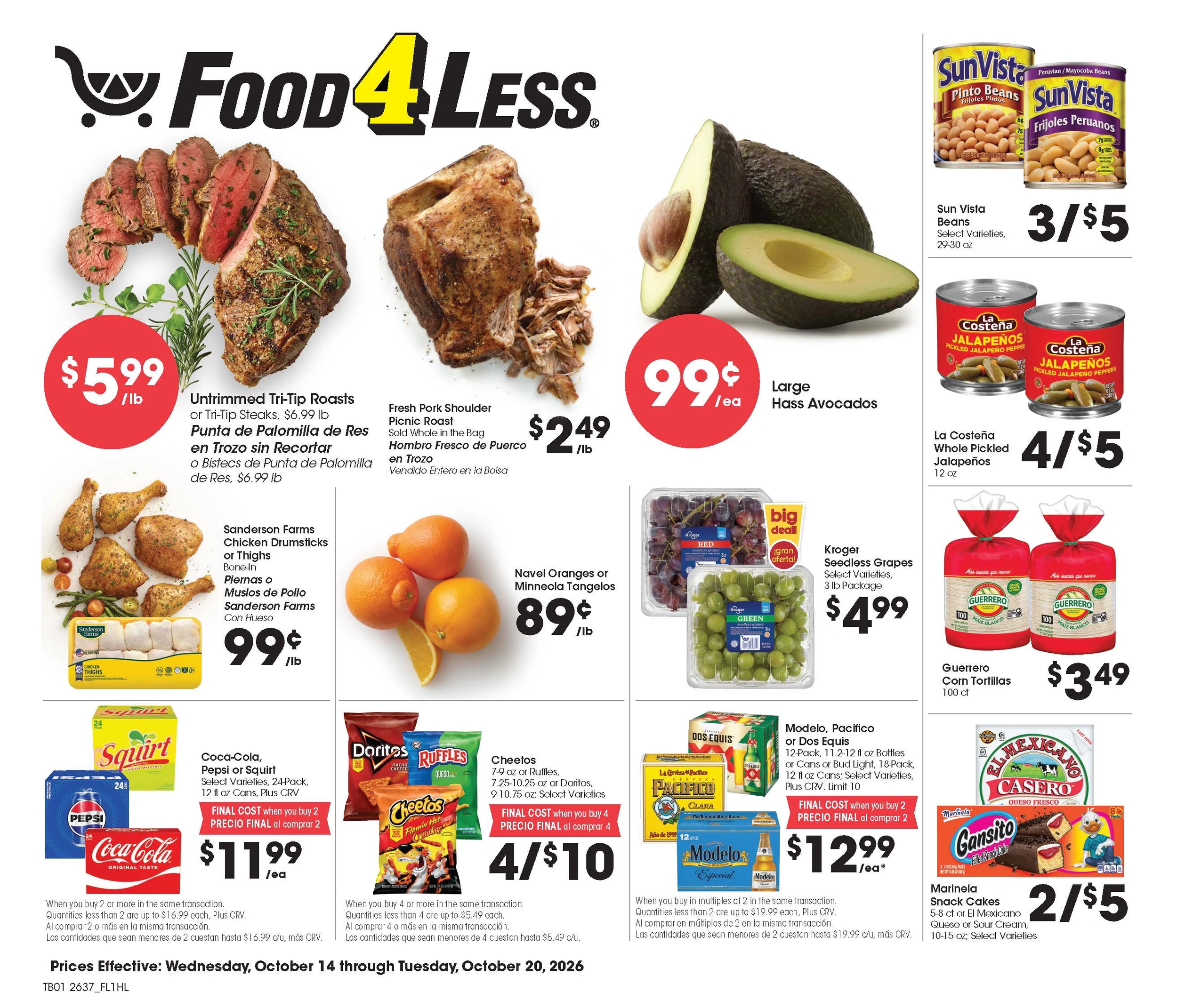 Food 4 Less Cathedral City Marketplace Weekly Ad Print - Page 1