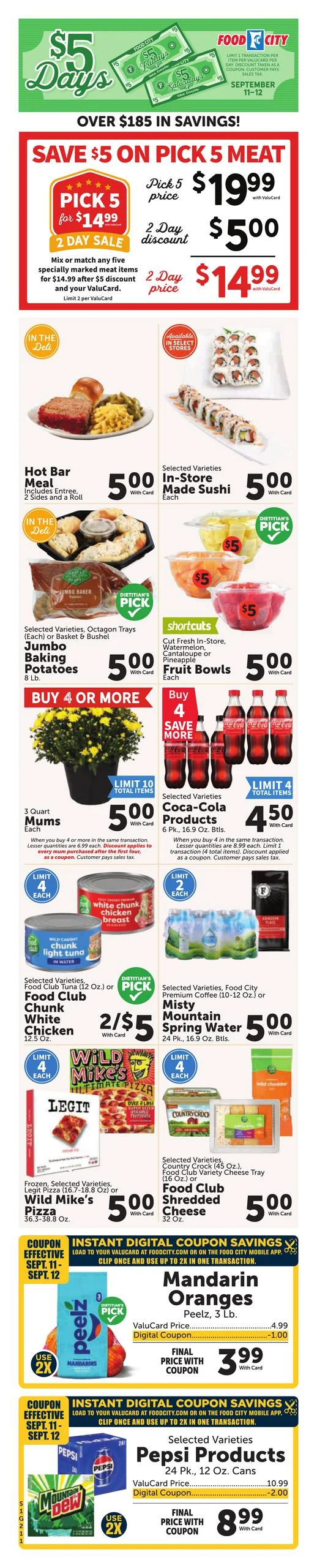 Food City Georgia/Alabama Weekly Ad Sep 9 - 15, 2026 - Page 1