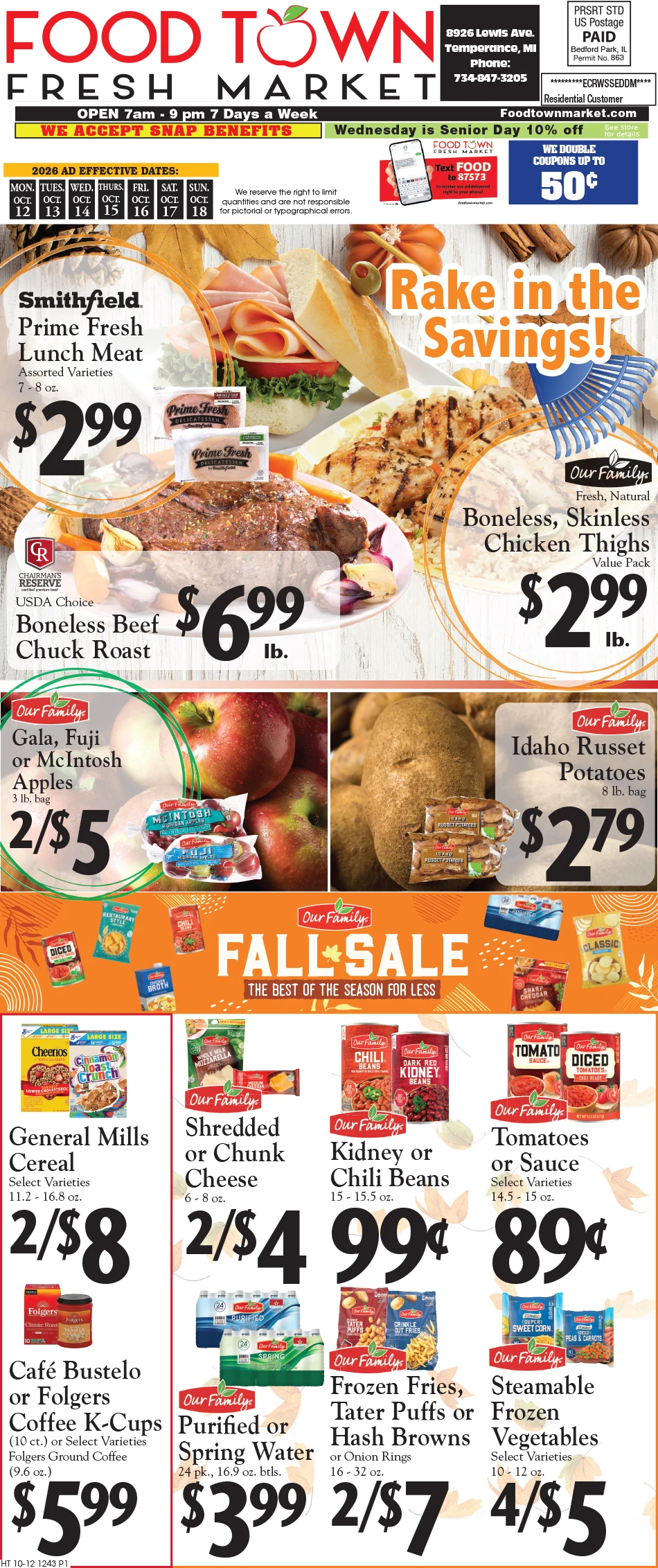 Food Town Temperance Weekly Specials - Page 1