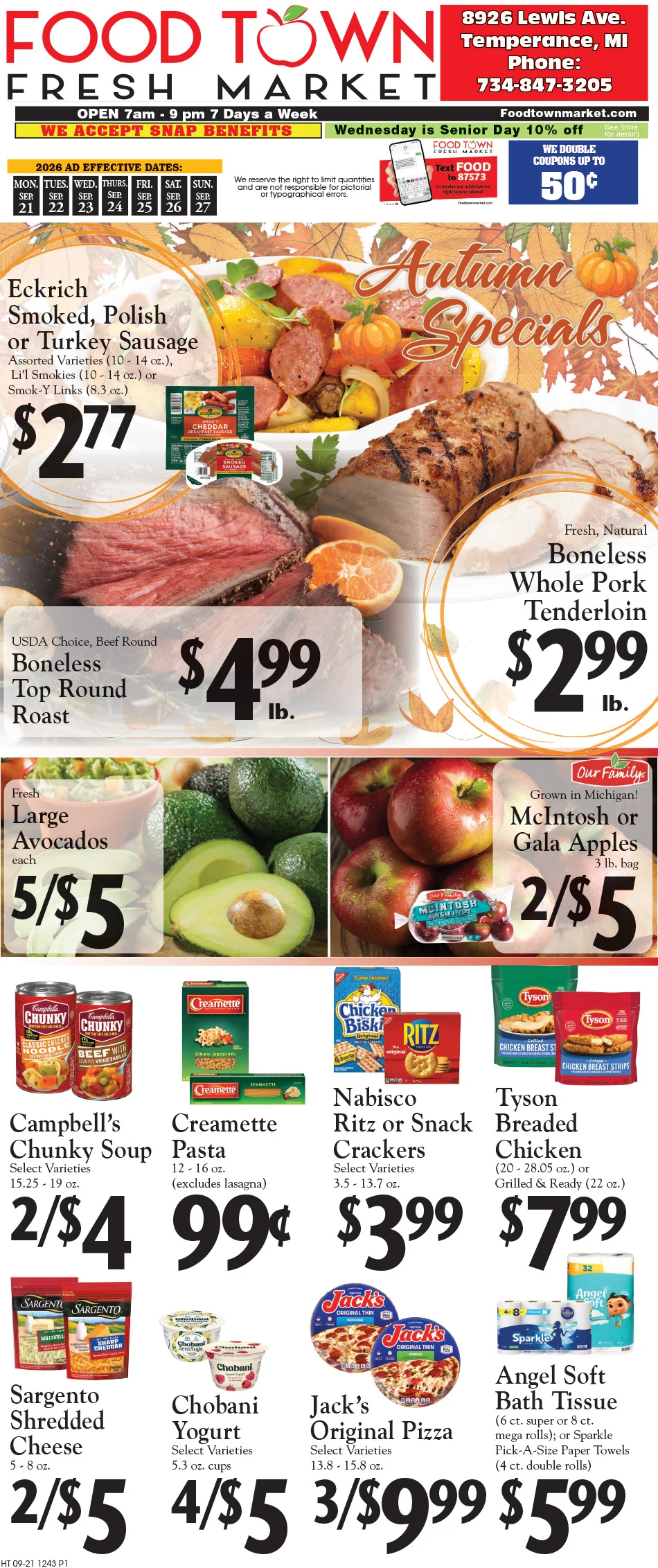 Food Town Temperance Weekly Specials - Page 1