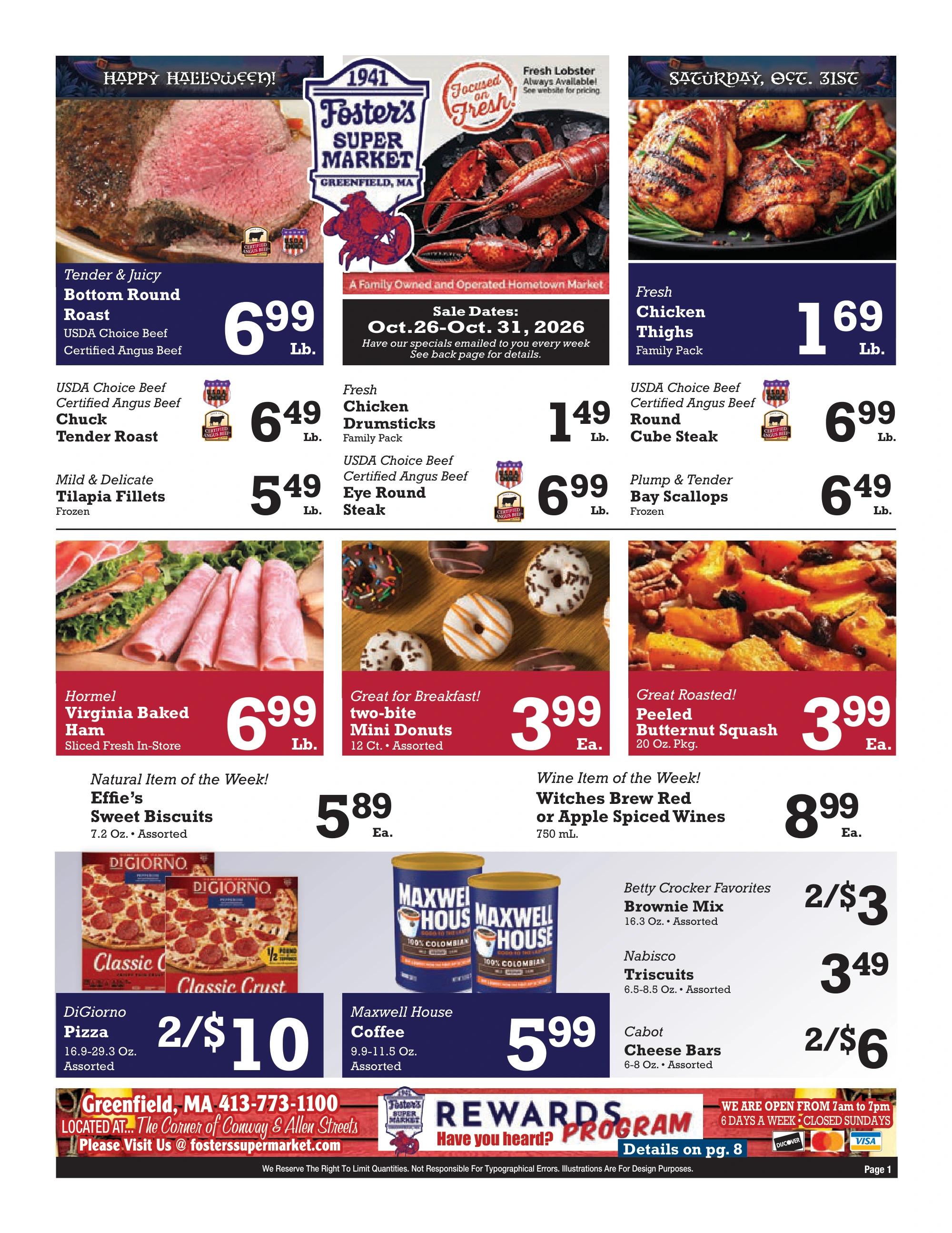 Foster's Greenfield Weekly Ad - Page 1