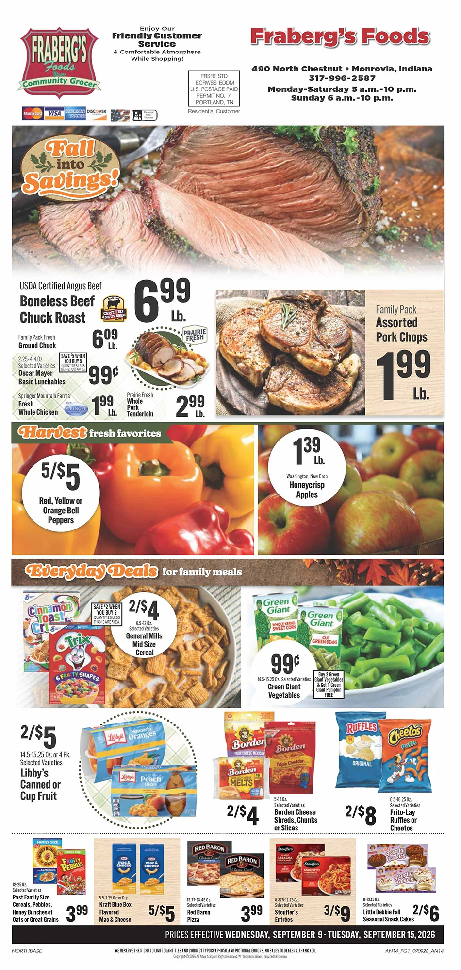 Fraberg's Foods Weekly Specials - Page 1