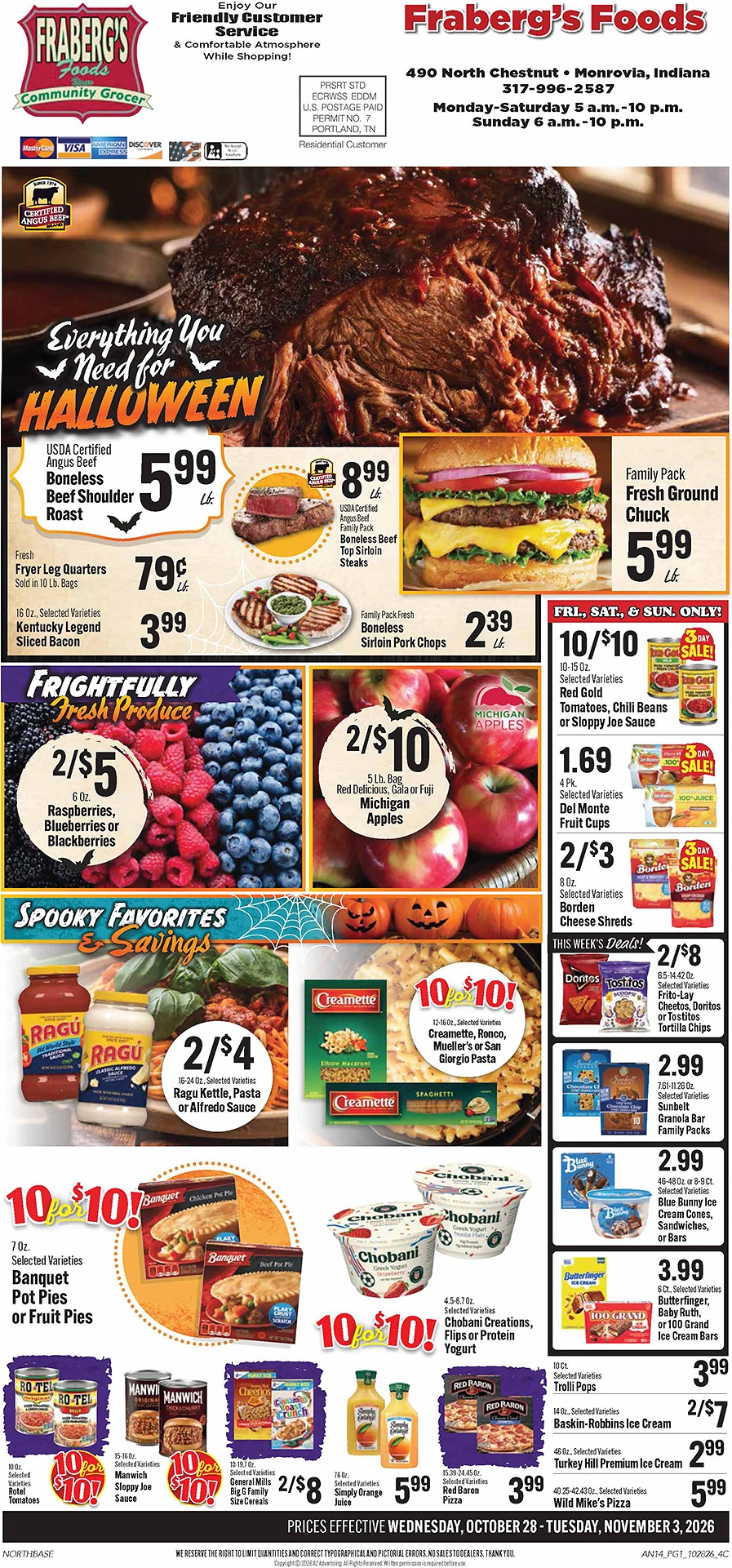 Fraberg's Foods Weekly Specials - Page 1
