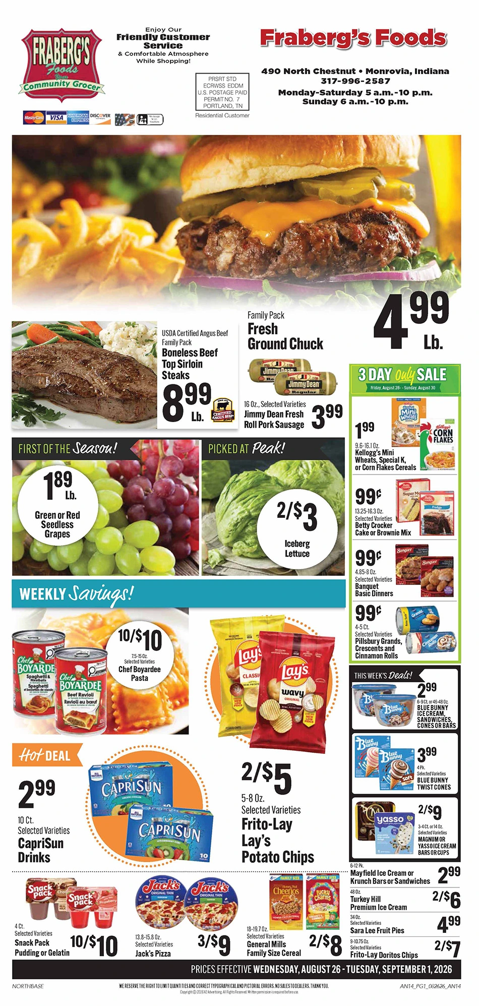 Fraberg's Foods Weekly Specials - Page 1