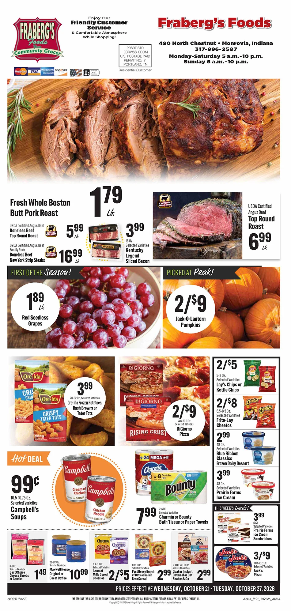 Fraberg's Foods Weekly Specials - Page 1