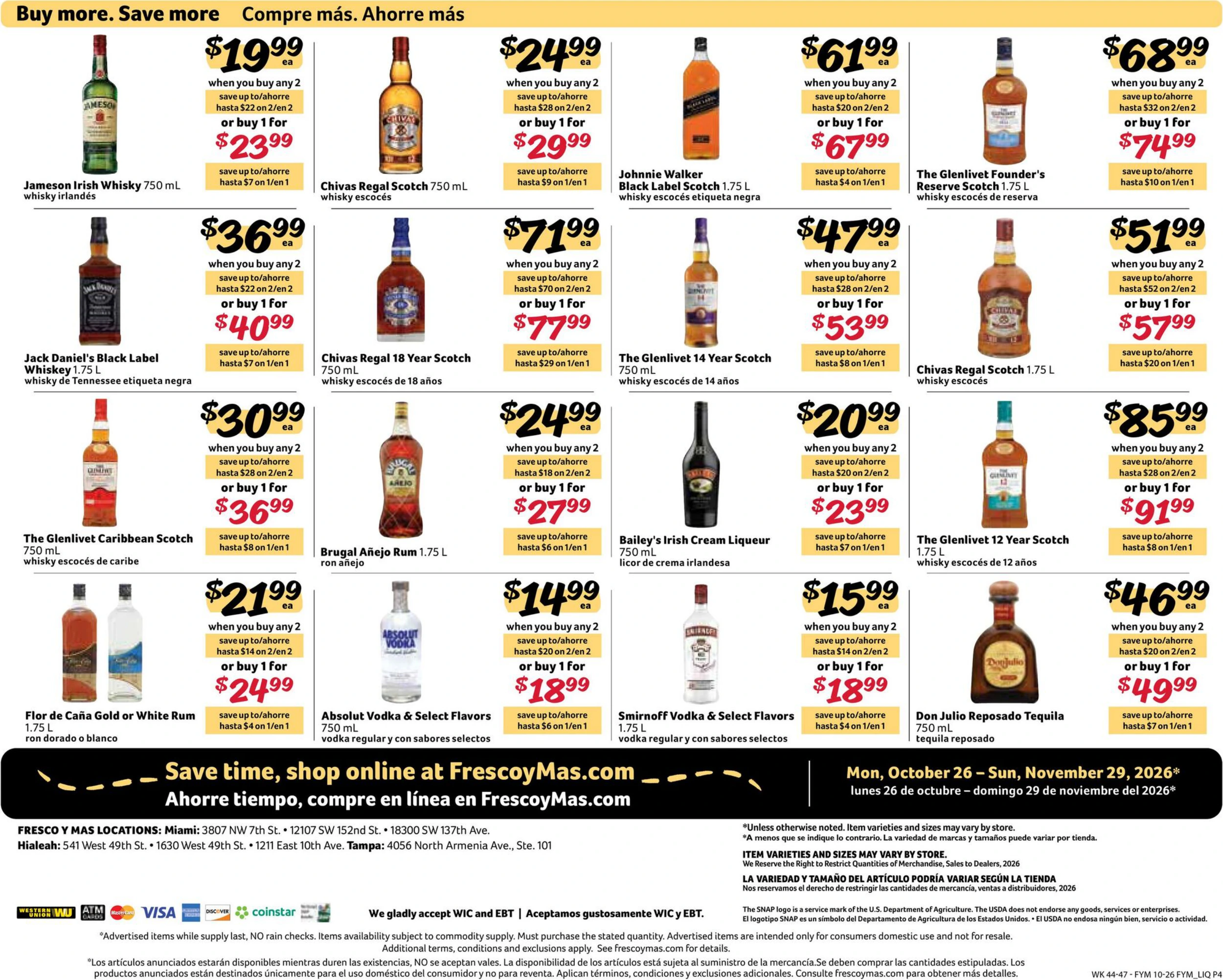 Fresco Y Mas Alcohol Flyer - Page 4