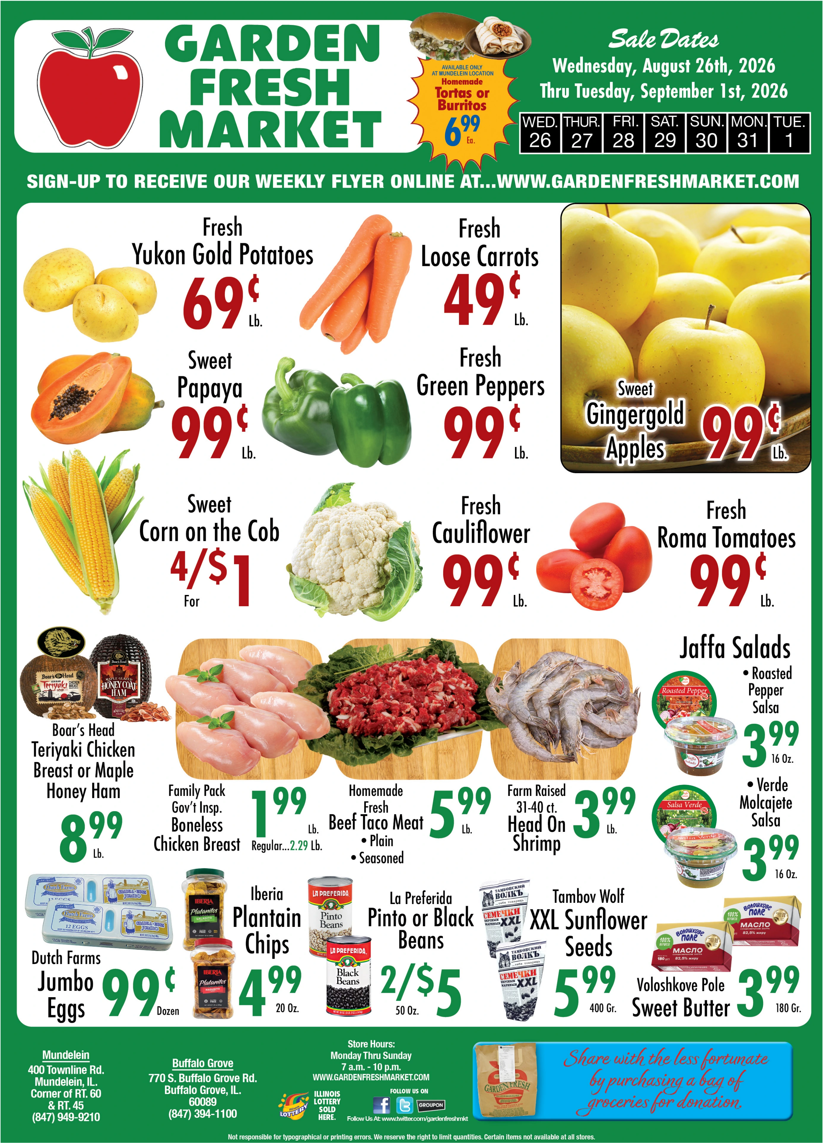Garden Fresh Market OUR WEEKLY FLYER - Page 1