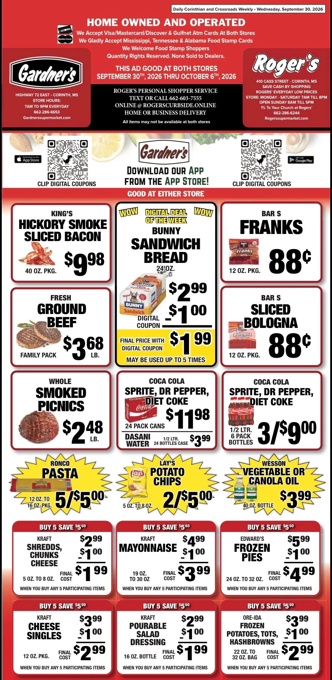 Gardner's Supermarket Gardner's Supermarket Weekly Ad - Page 1