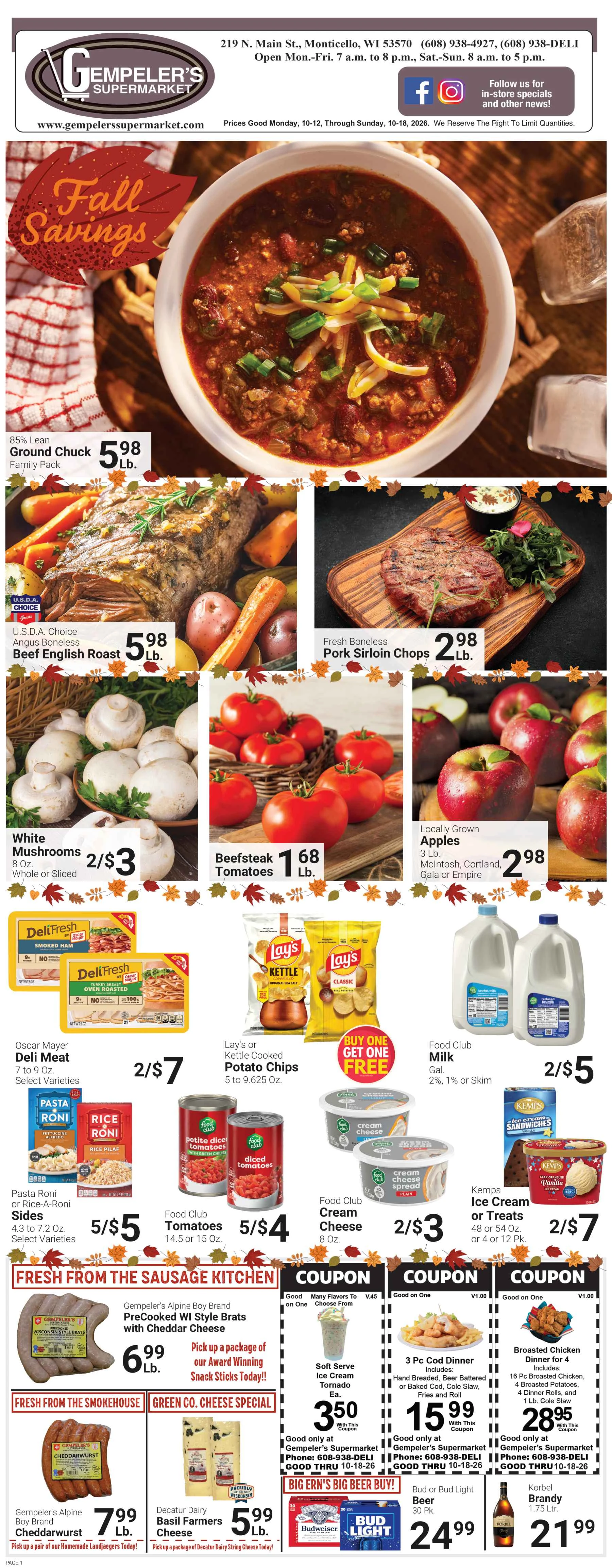 Gempeler's Supermarket Gempeler's - October 11, 2026 - Page 1