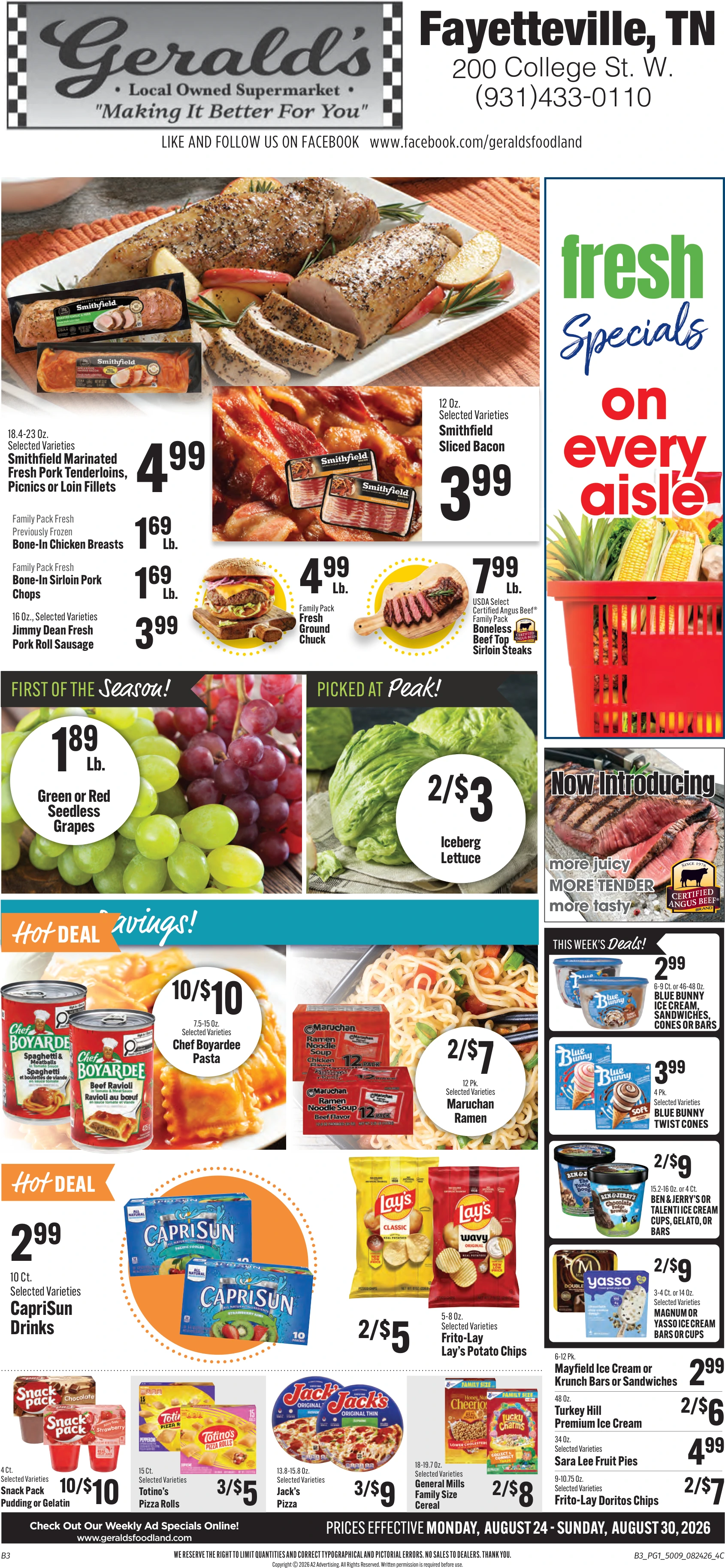 Geralds Foodland Weekly Ad - Page 1