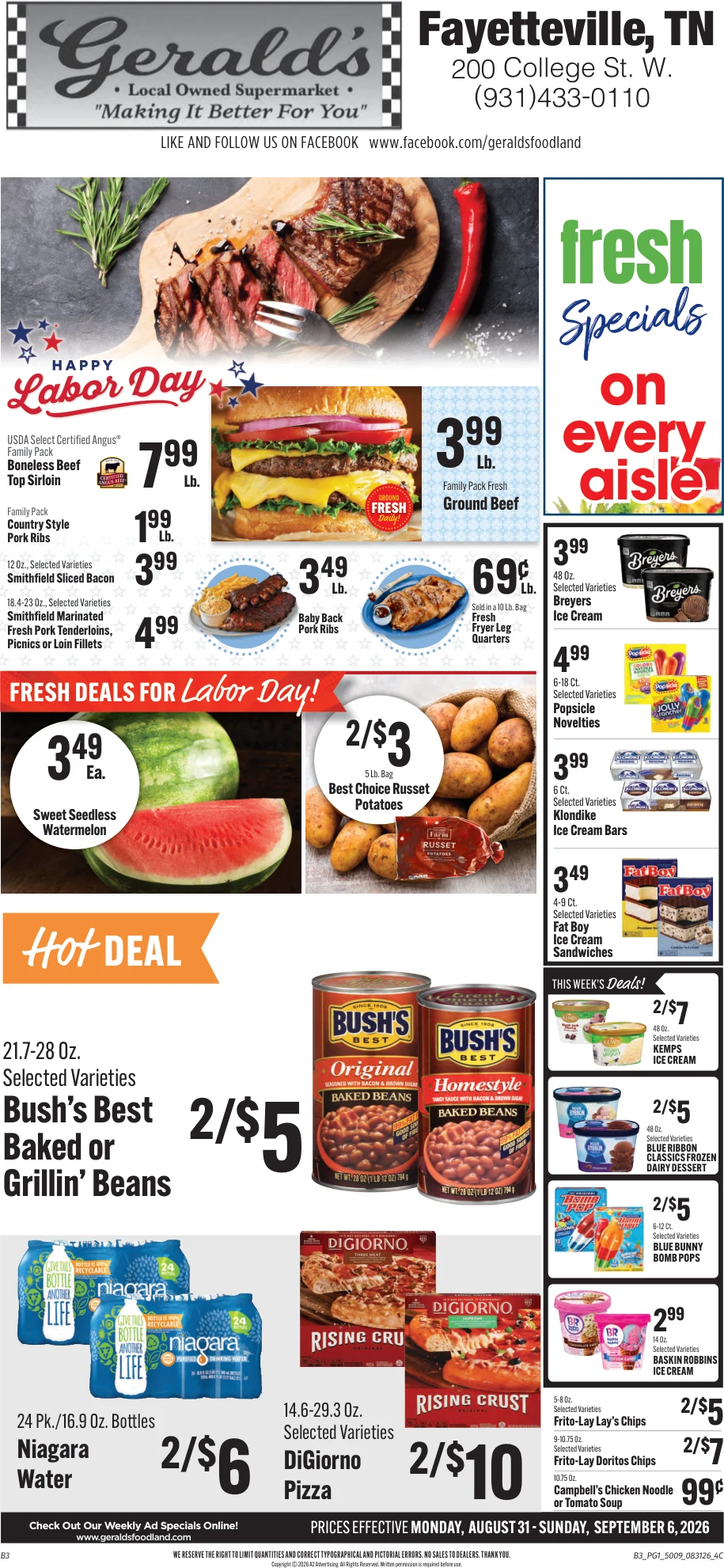 Geralds Foodland Weekly Ad - Page 1