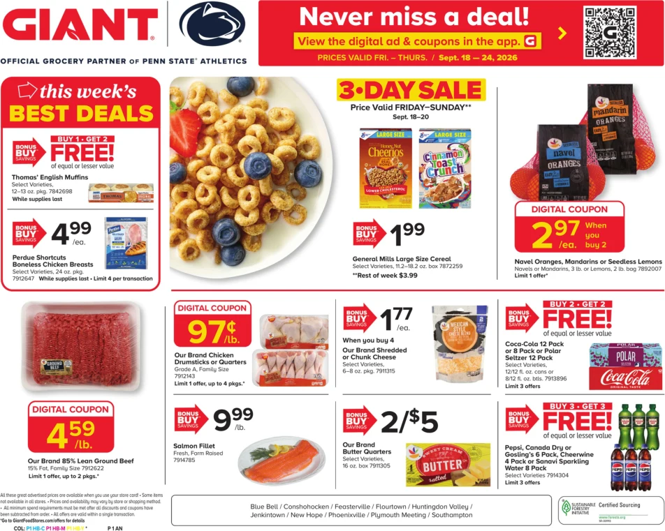 Giant Food Stores Weekly Ad - Page 1