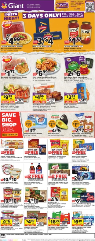 Giant Food Weekly Ad - Page 1