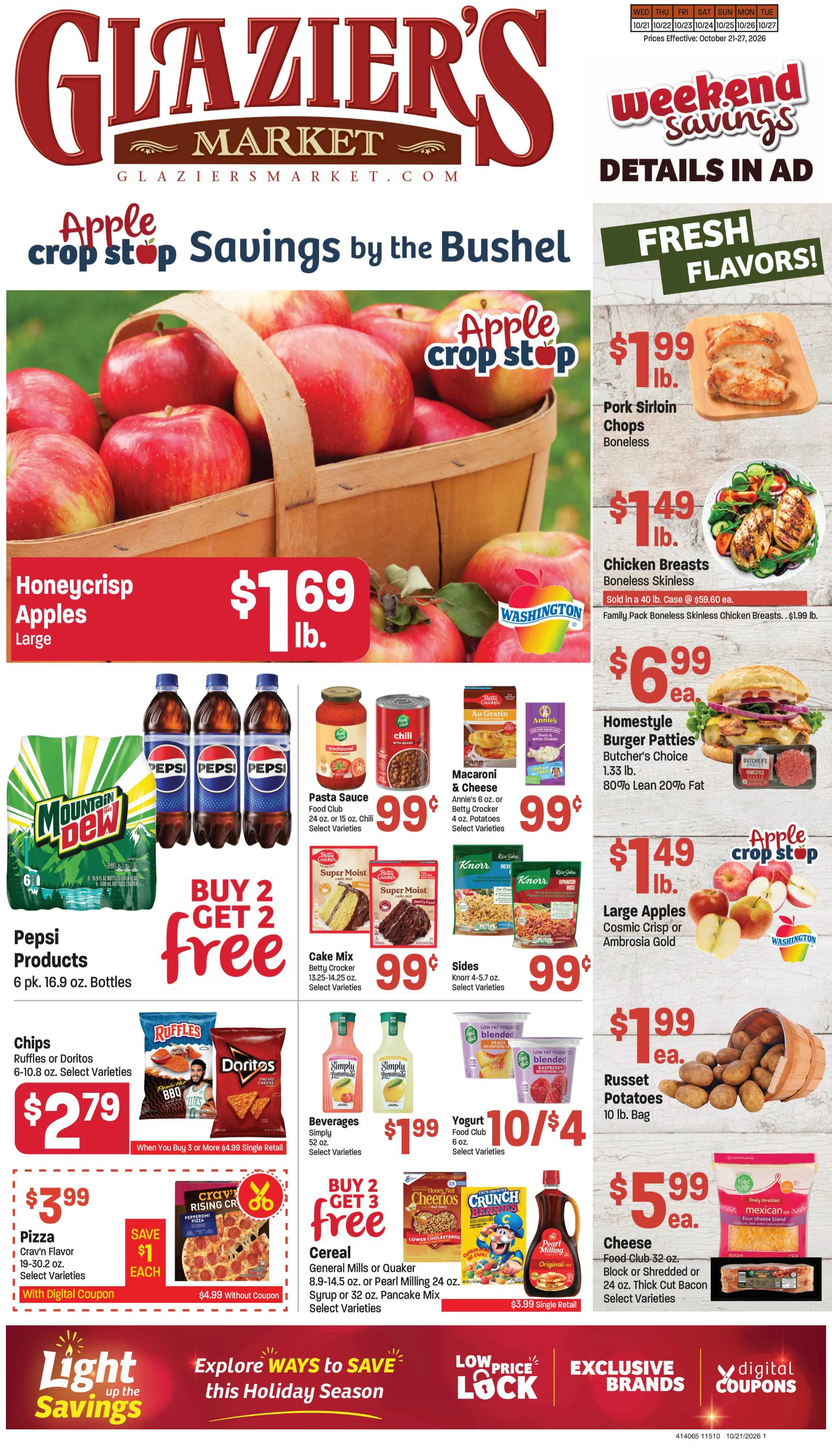 Glazier's Market Oct 21-27,26 AD/Coupons - Page 1